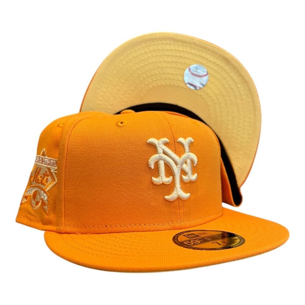 New Era New York Mets 59FIFTY Fitted Hat Cap 1969 World Series Side Patch 7 7/8